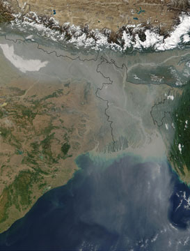 Aerosol pollution over India