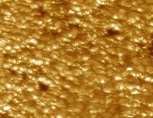 Granulation of the Sun's photosphere (oblique view)